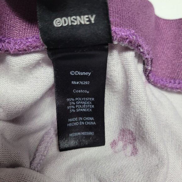 Disney Minnie Mouse Pajama Pants Womens Medium Purple Soft Drawstring Lounge - Picture 5 of 8